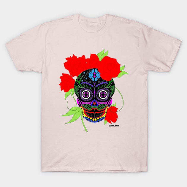 mexican catrina ecopop T-Shirt by jorge_lebeau